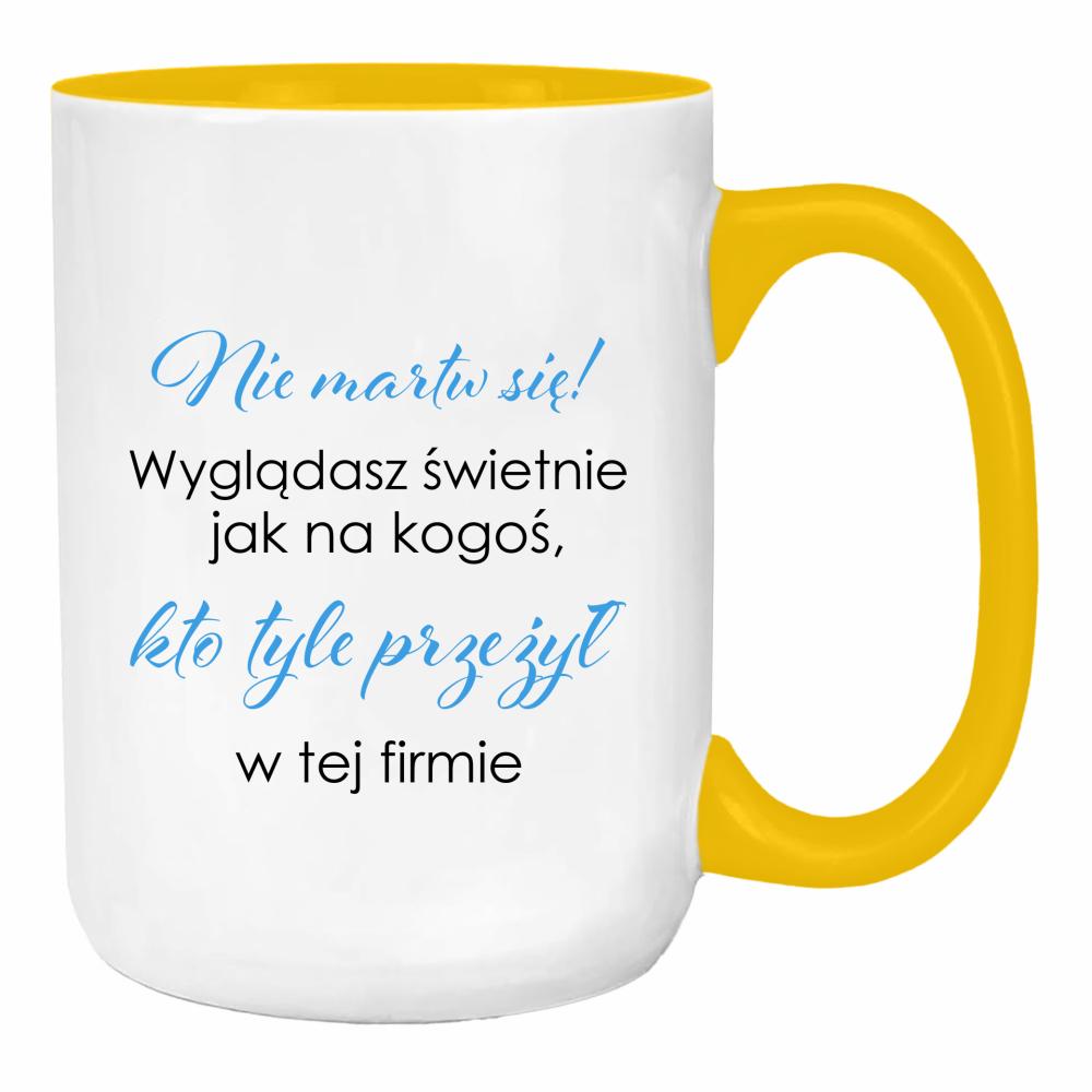 Wyglądasz świetnie jak na kogoś kto duży kubek ucho kolor kolor żółty