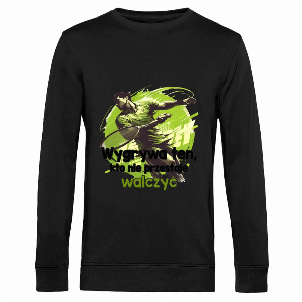 Wygrywa ten, kto nie przestaje walczyć bluza męska bez kaptura kolor pink