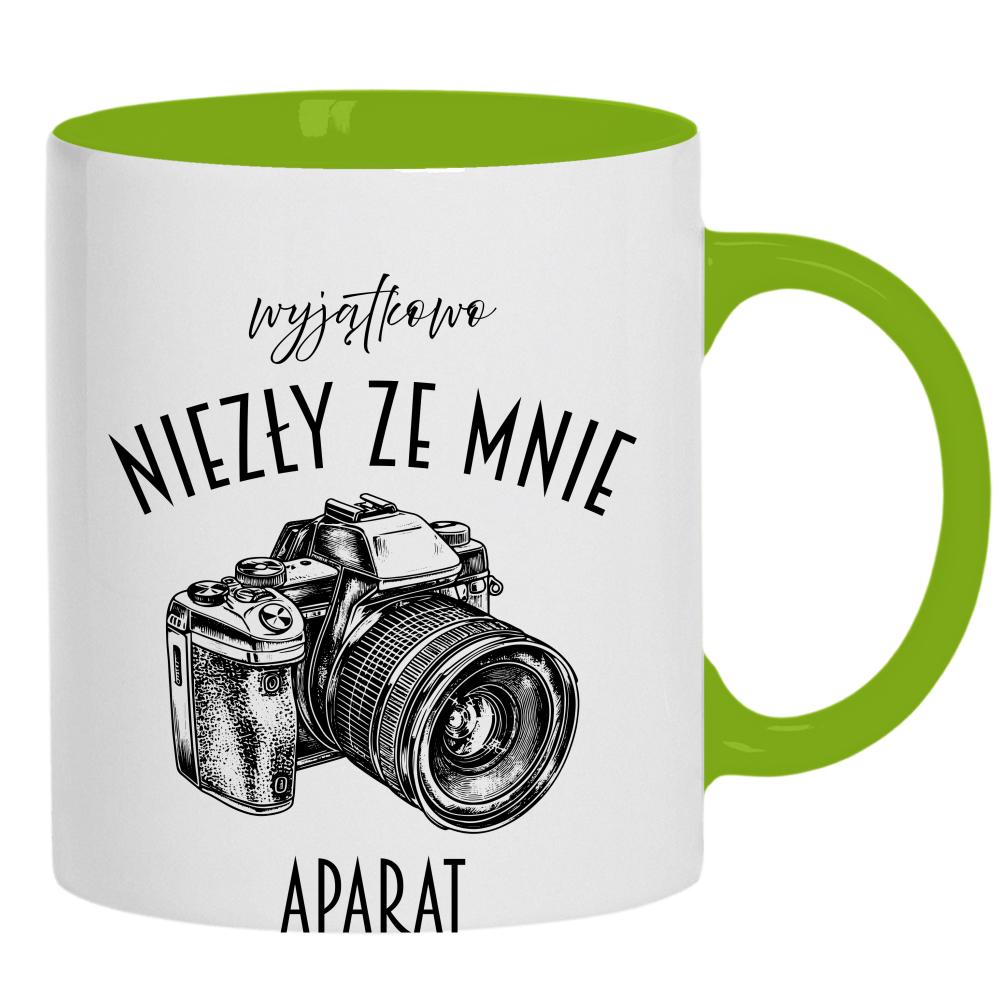 Wyjątkowo niezły ze mnie aparat kubek ucho kolor kolor zielony