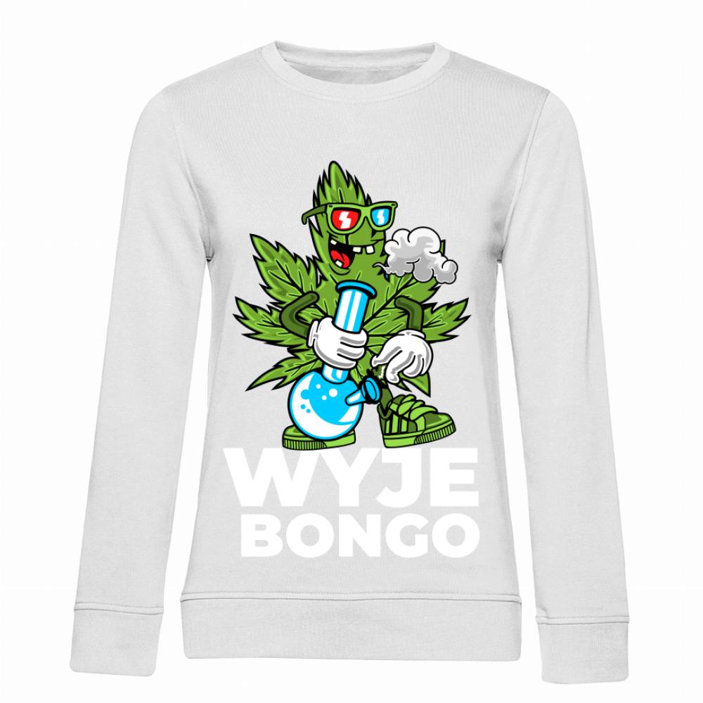 WYJEBONGO bluza damska bez kaptura kolor biały