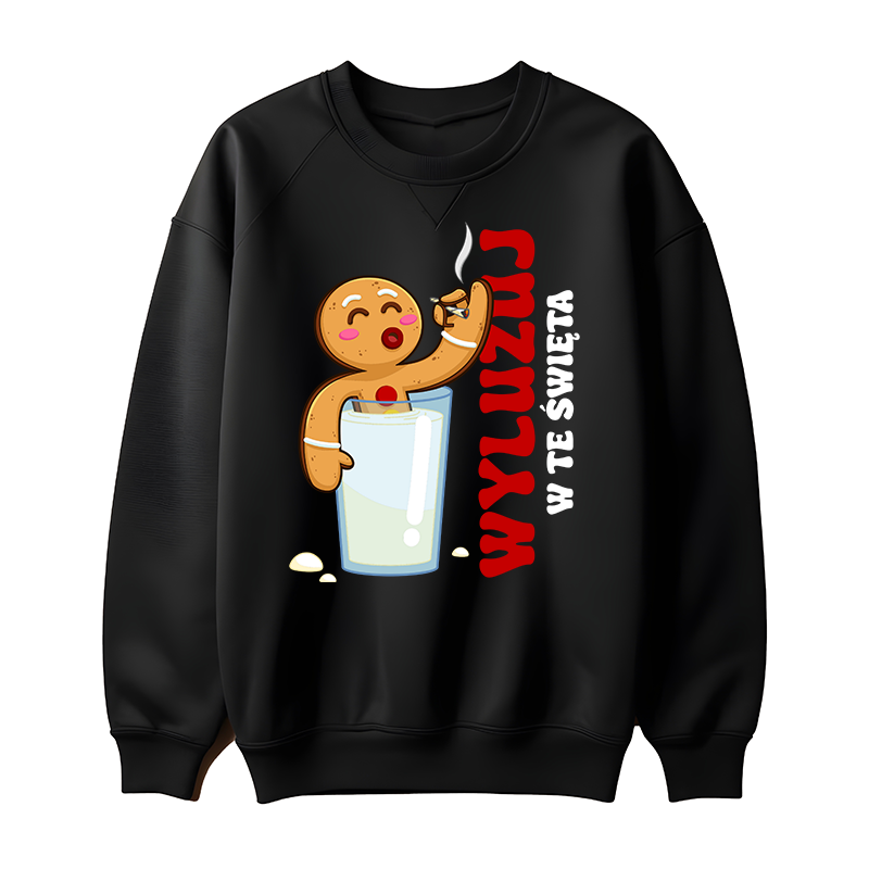 Wyluzuj w te święta bluza damska bez kaptura