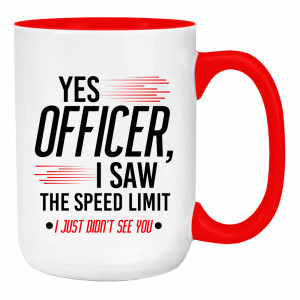 Yes officer, I saw the speed limit