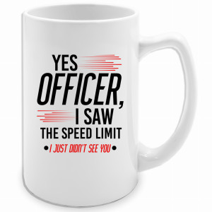 Yes officer, I saw the speed limit