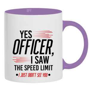 Yes officer, I saw the speed limit