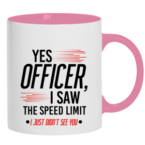 Yes officer, I saw the speed limit