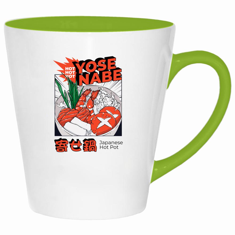 Yose Nabe kubek latte kolor limonka