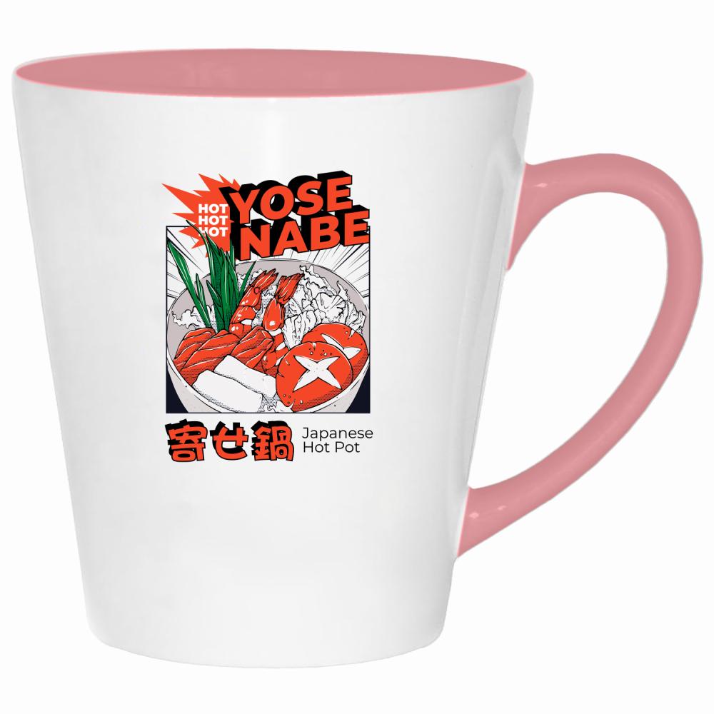 Yose Nabe kubek latte kolor pink