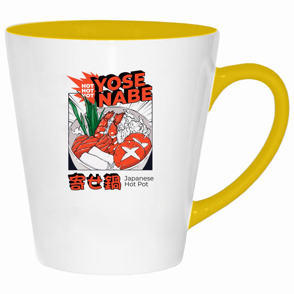 Yose Nabe kubek latte kolor żółtyy