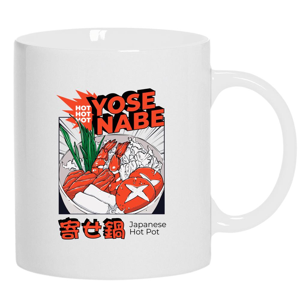 Yose Nabe kubek ucho kolor kolor biały