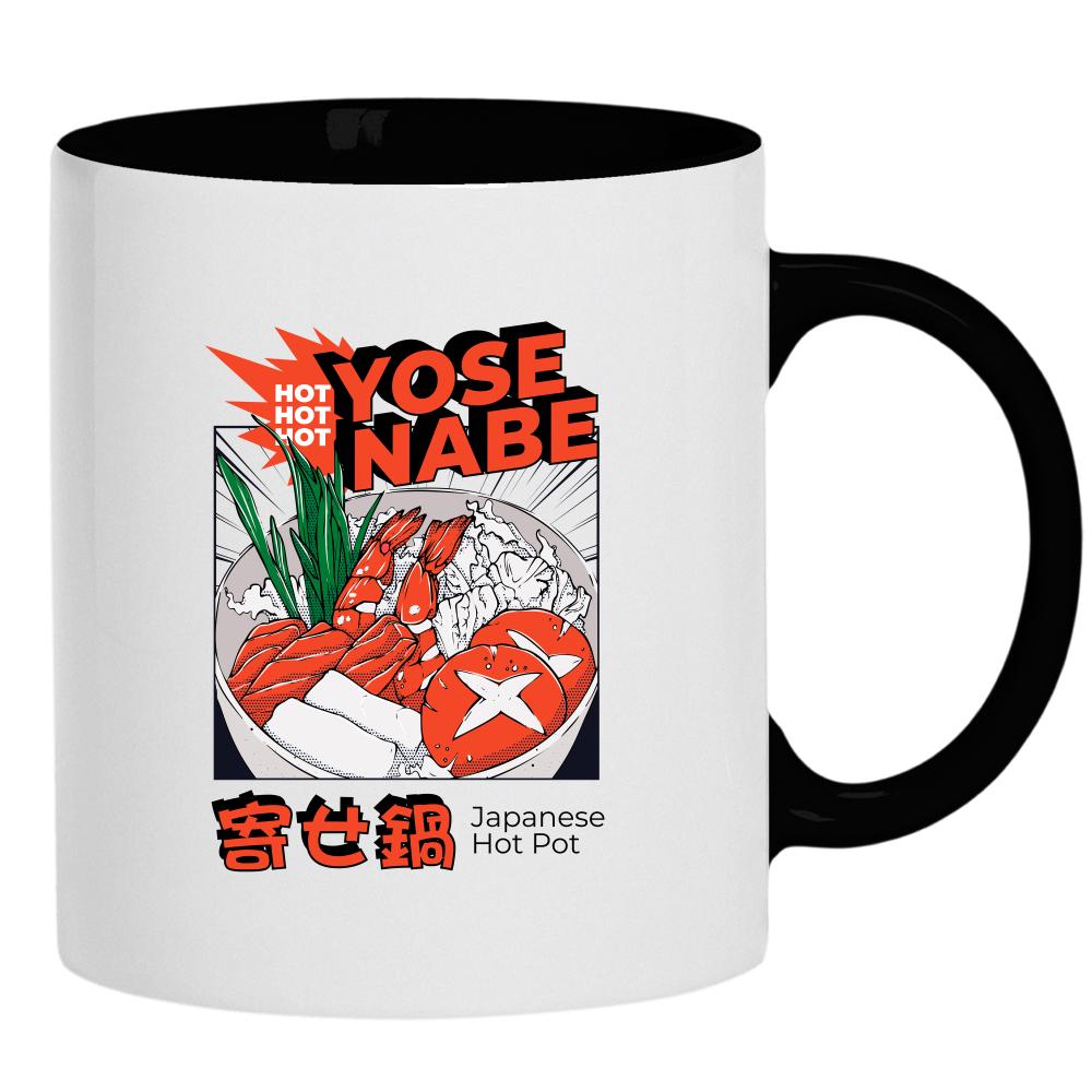 Yose Nabe kubek ucho kolor kolor czarnyy