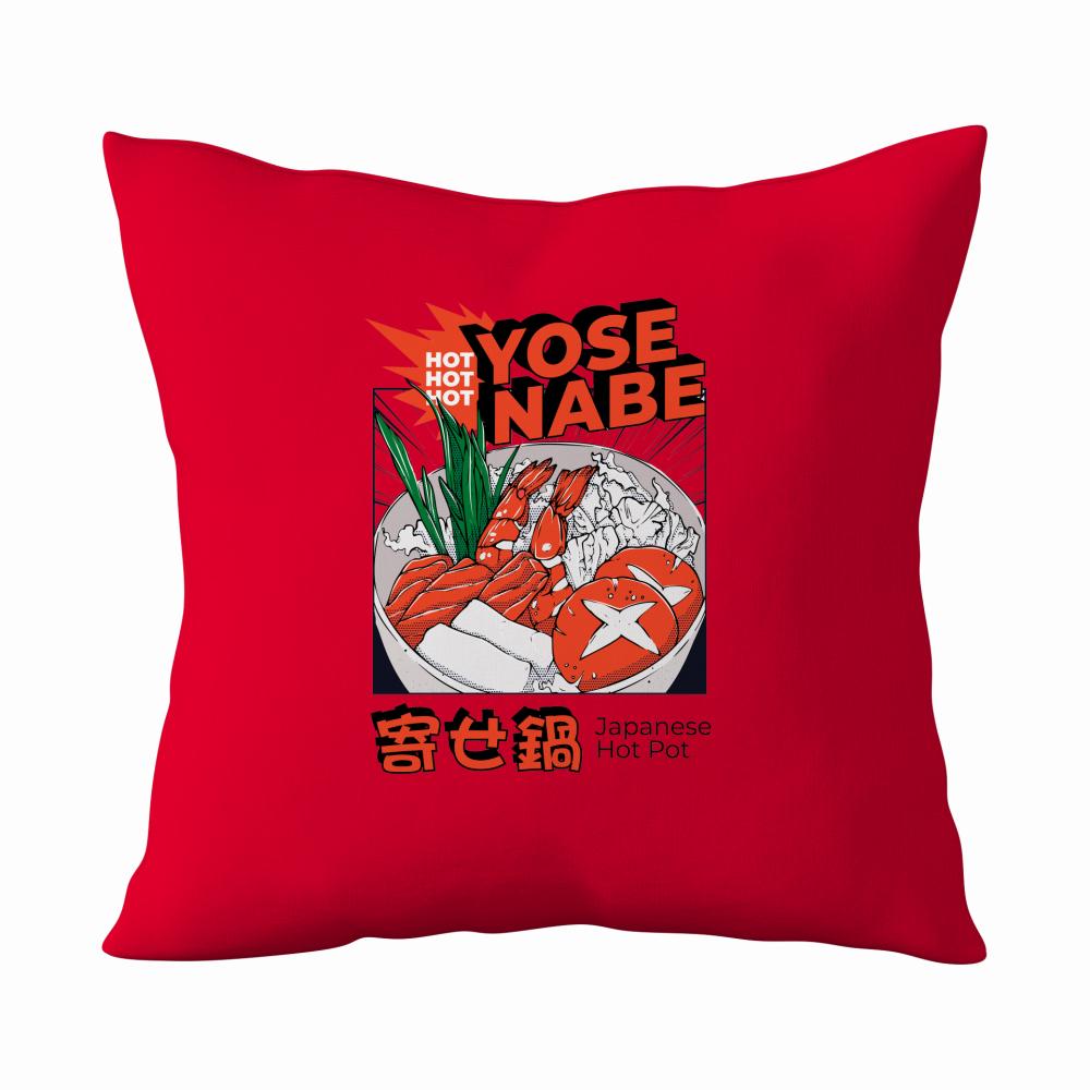 Yose Nabe poduszka kolor czerwony