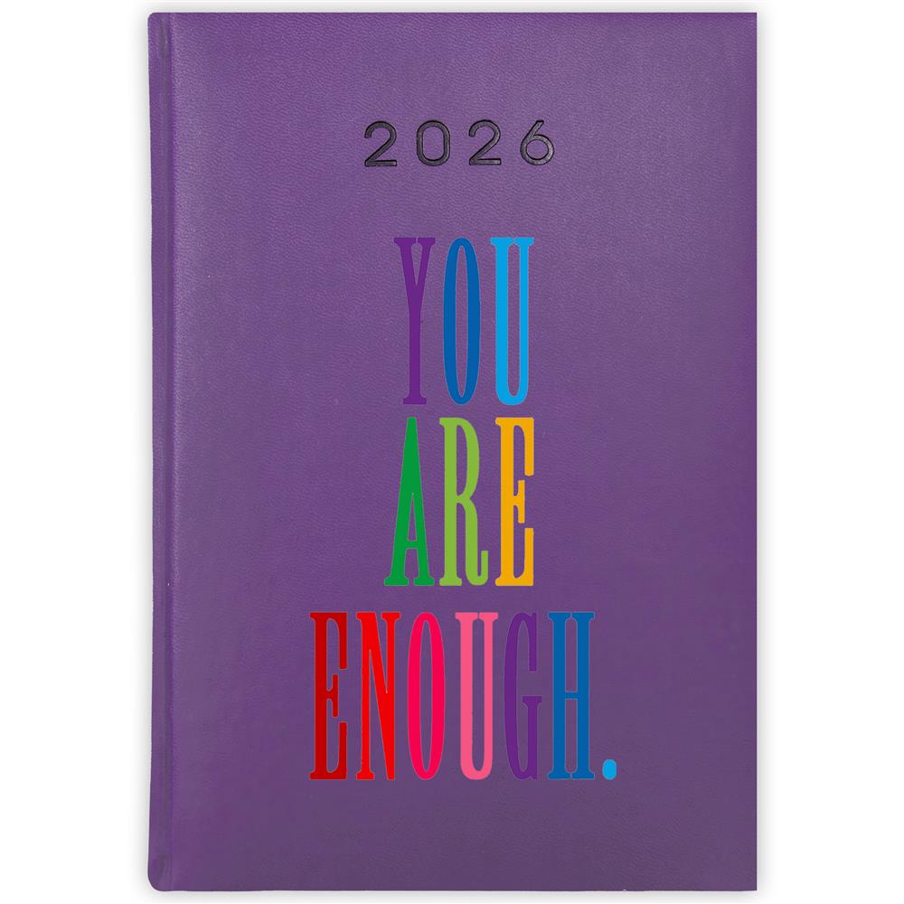 You are enough kalendarz książkowy a5 2026 kolor fioletowy