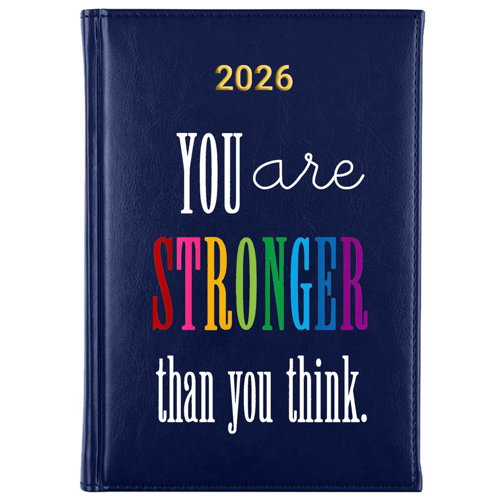 You are stronger than you think kalendarz książkowy a5 2026 kolor granatowy