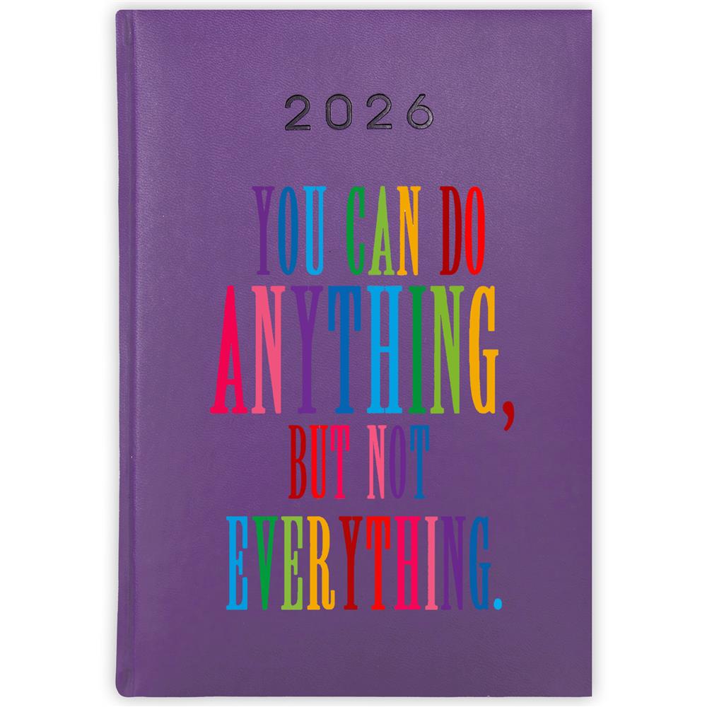 You can do anything, but not everything kalendarz książkowy a5 2026 kolor fioletowy