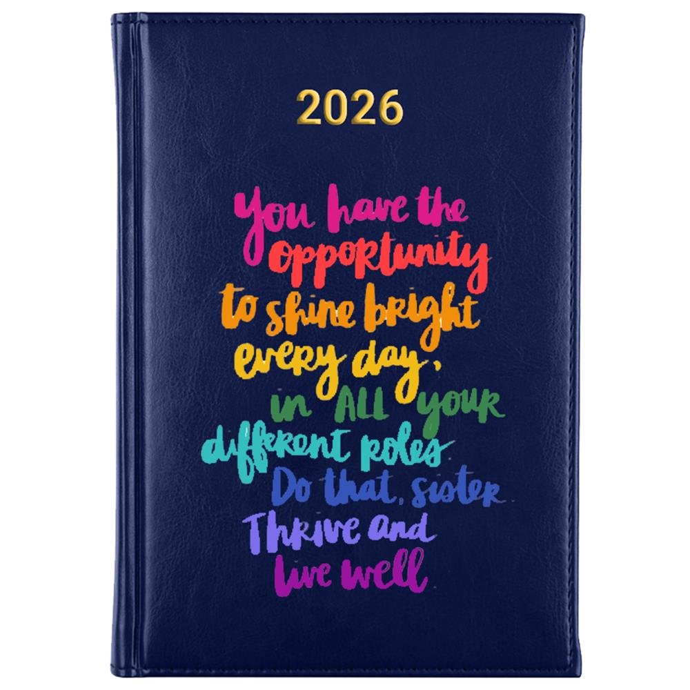 You have opportunity to shine bright kalendarz książkowy a5 2026 kolor granatowy