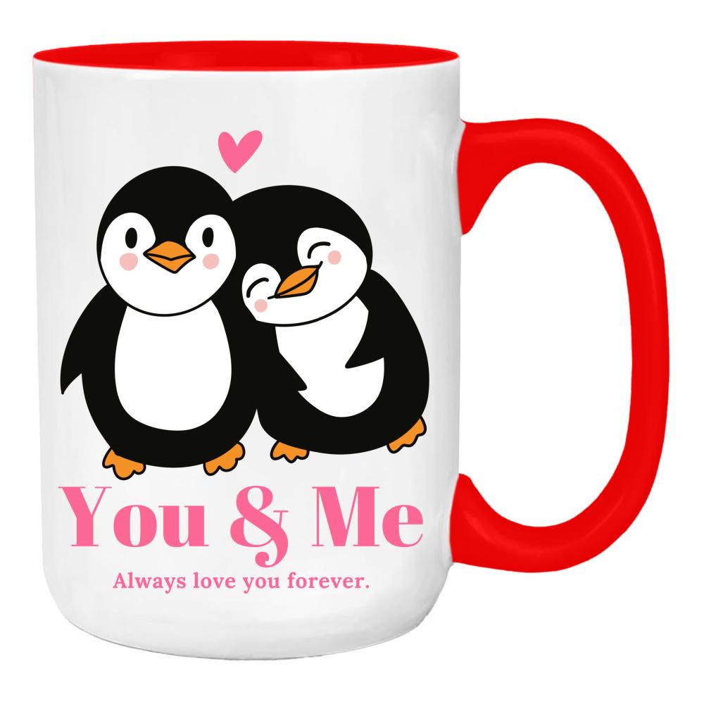 You & Me – Always love you forever duży kubek ucho kolor kolor red