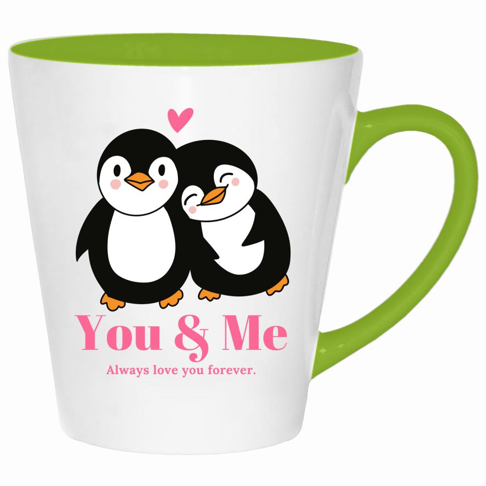 You & Me – Always love you forever kubek latte kolor limonka