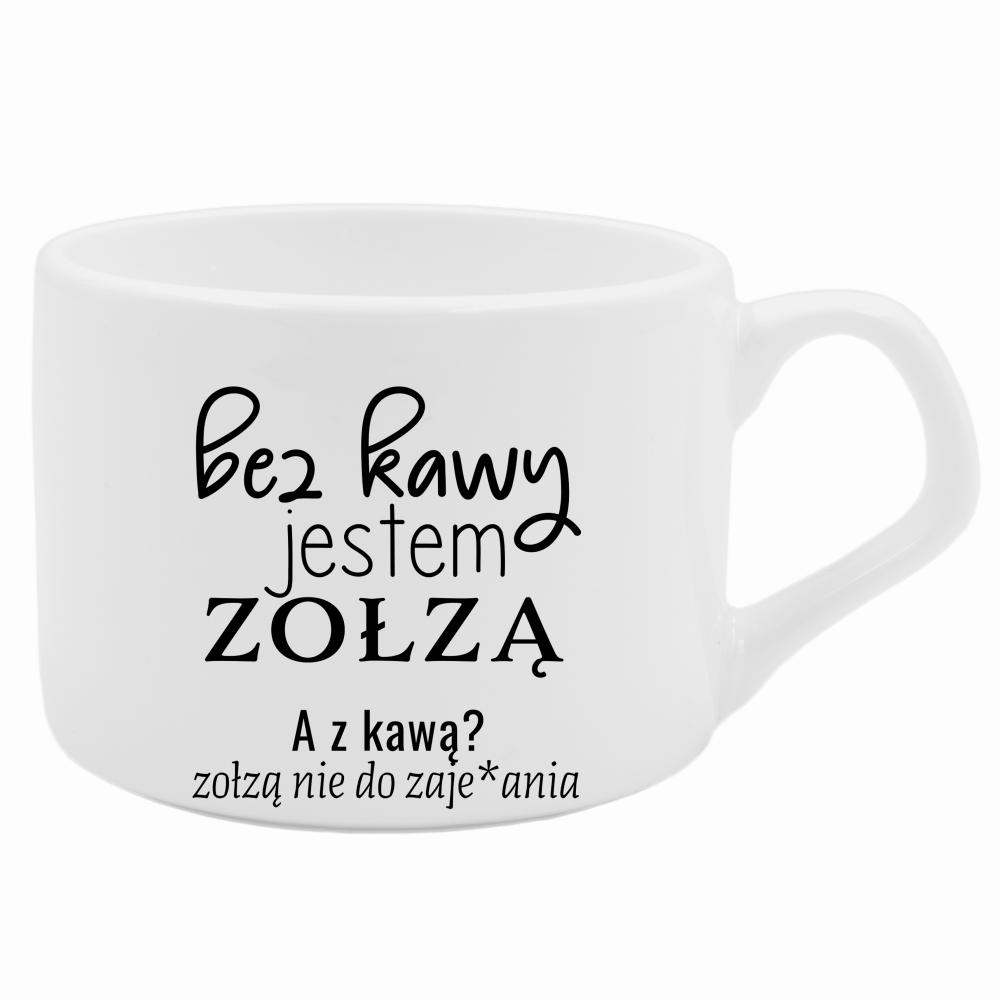 z kawą jestem zołzą nie do zaje#ania filiżanka kolor czerwony