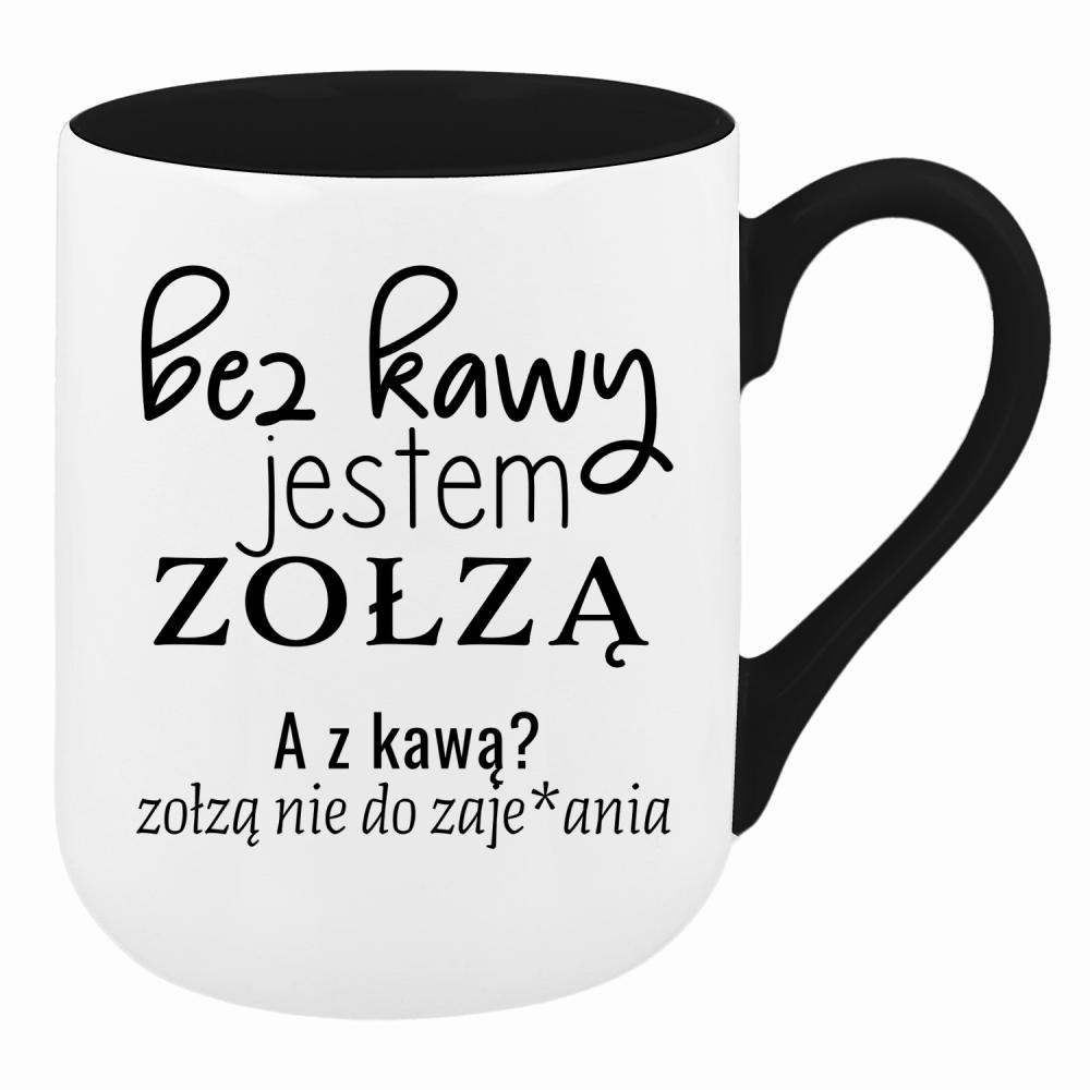 z kawą jestem zołzą nie do zaje#ania kubek coffee kolor niebieski matowy