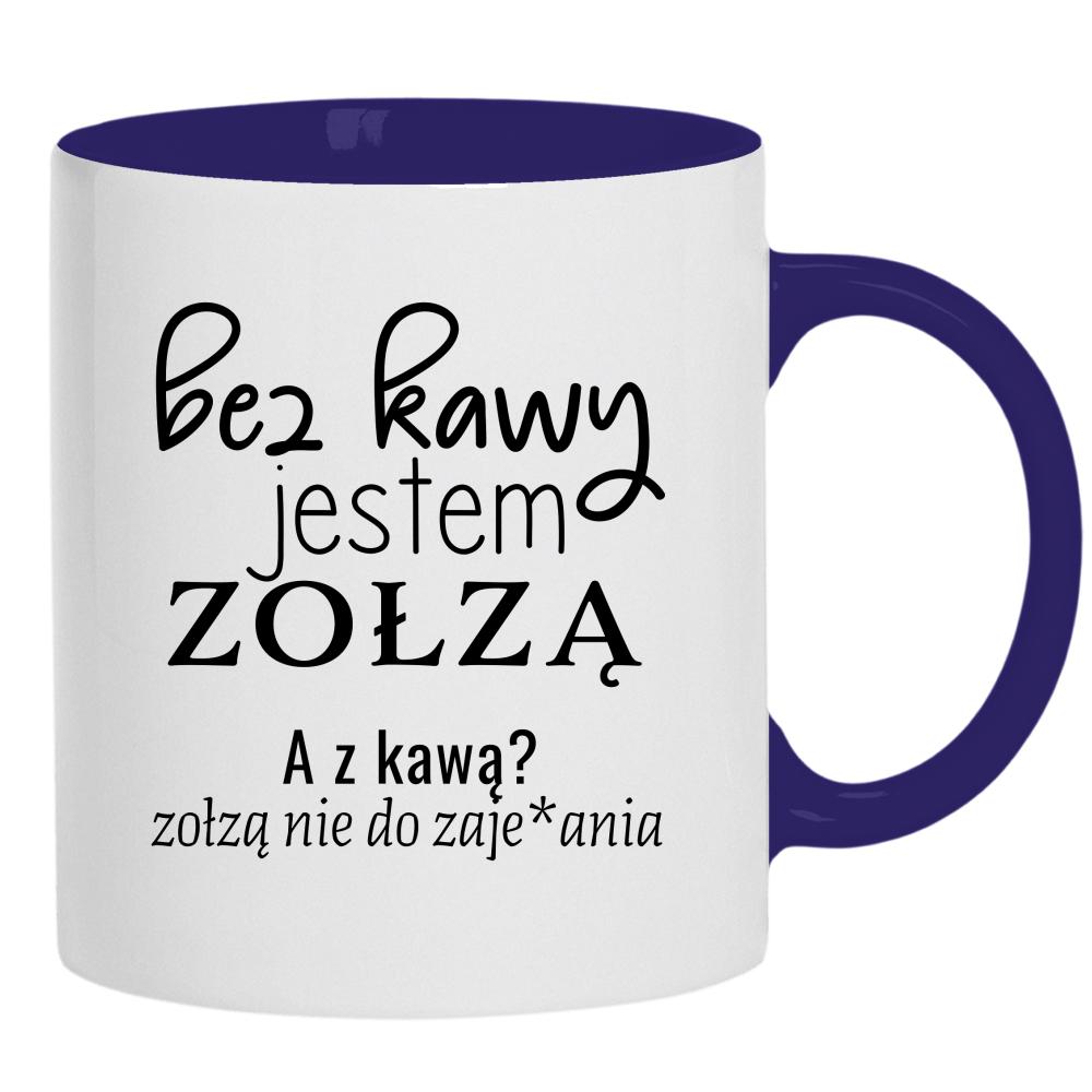 z kawą jestem zołzą nie do zaje#ania kubek ucho kolor kolor navy