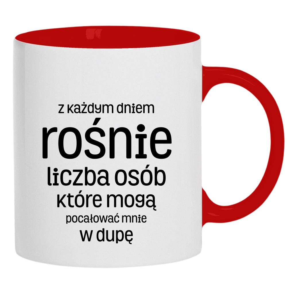 Z każdym dniem rośnie liczba osób kubek ucho kolor