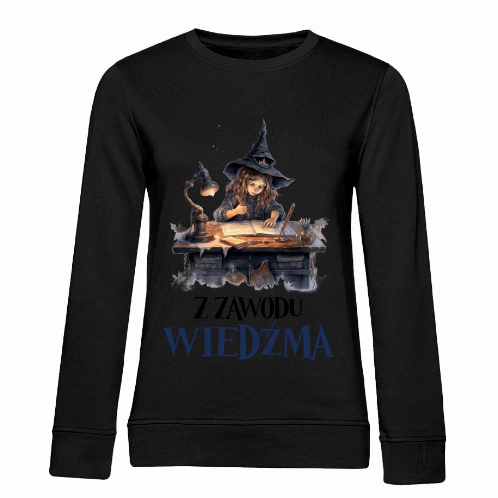 Z zawodu wiedźma? Brzmi jak praca marzeń! bluza damska bez kaptura kolor miętowo zielony