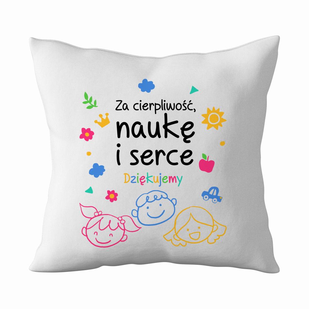 Za cierpliwość, naukę i serce – dziękujemy 2 poduszka