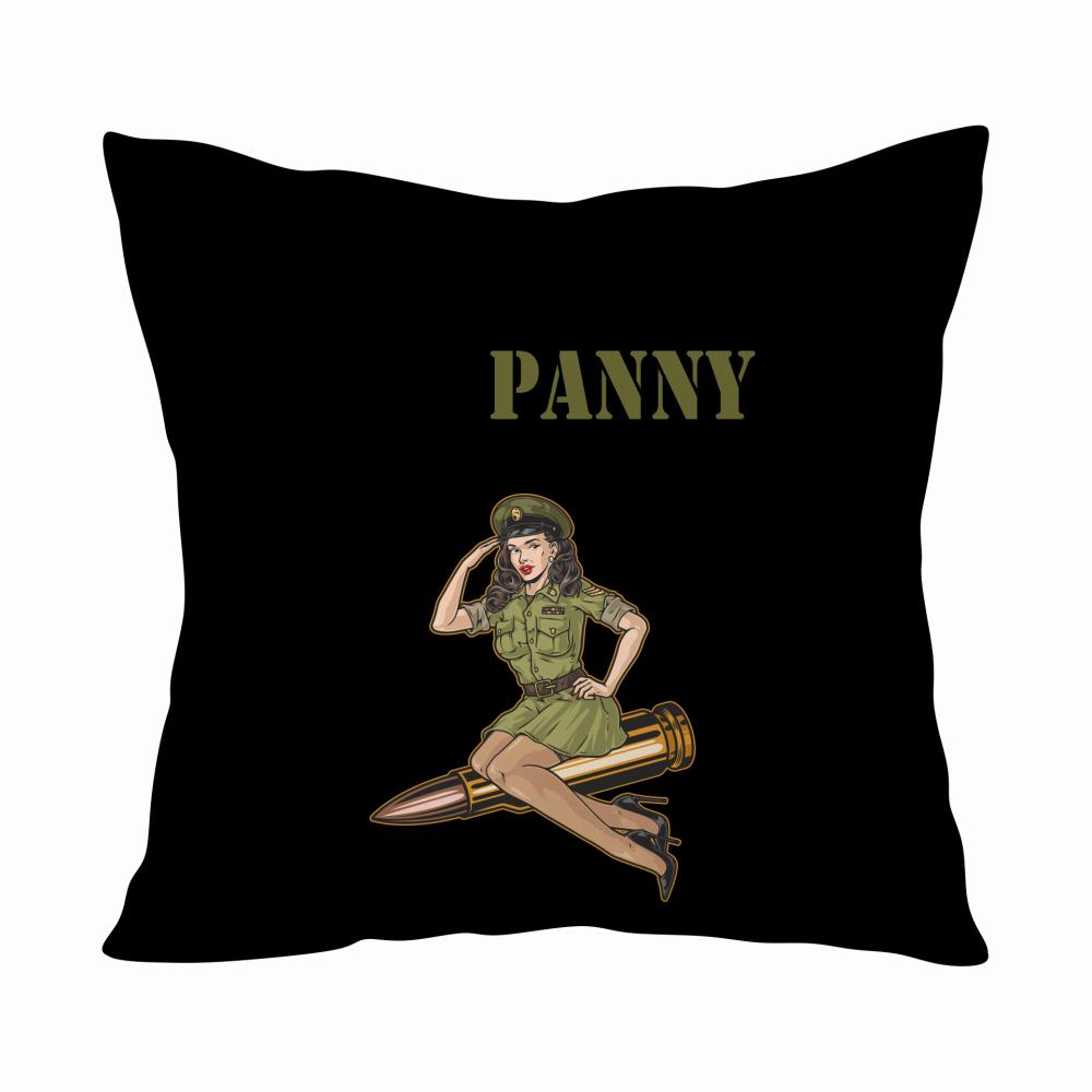 Za Mundurem Panny Sznurem poduszka kolor czarnyy