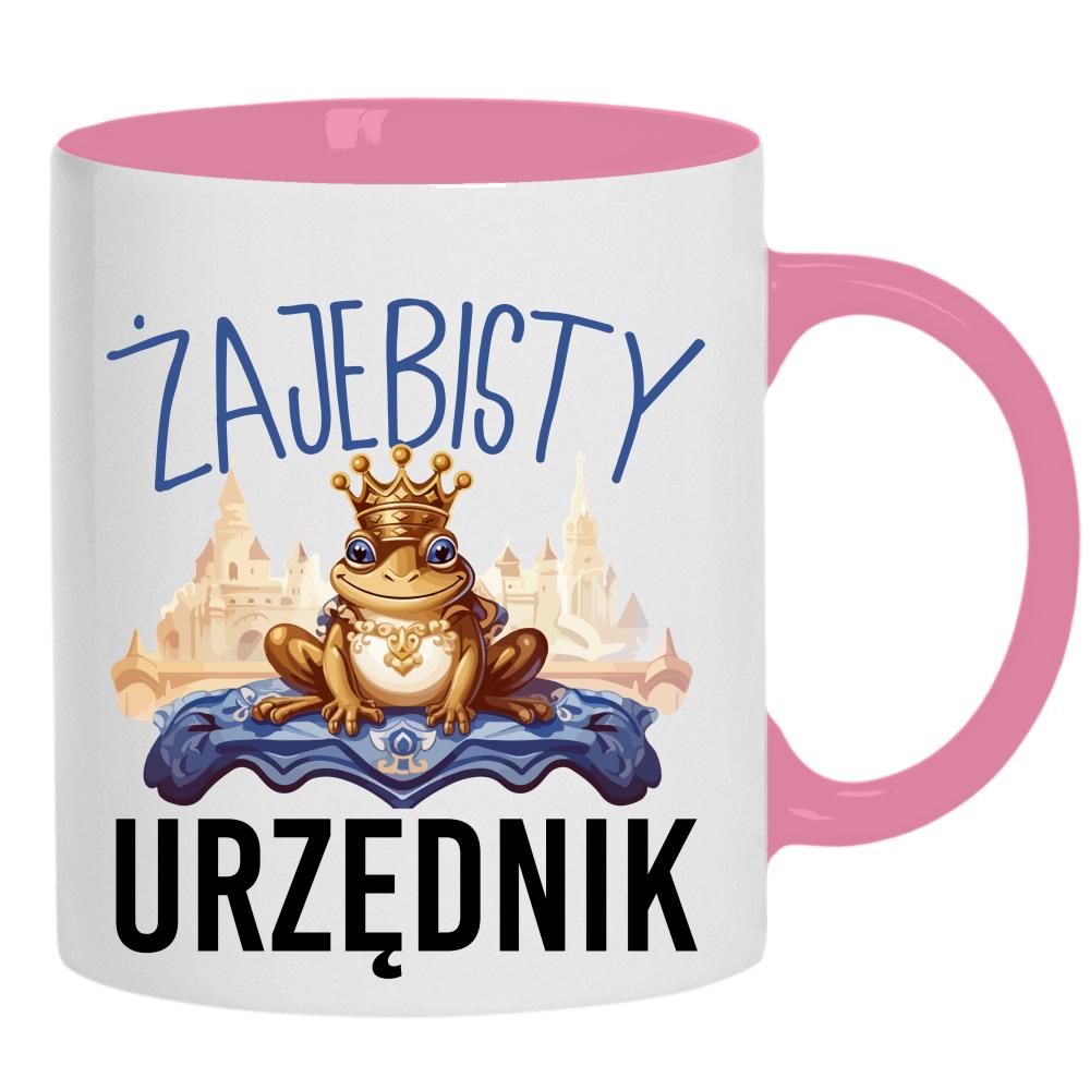 ŻAJ#BISTY URZĘDNIK kubek ucho kolor kolor różowy