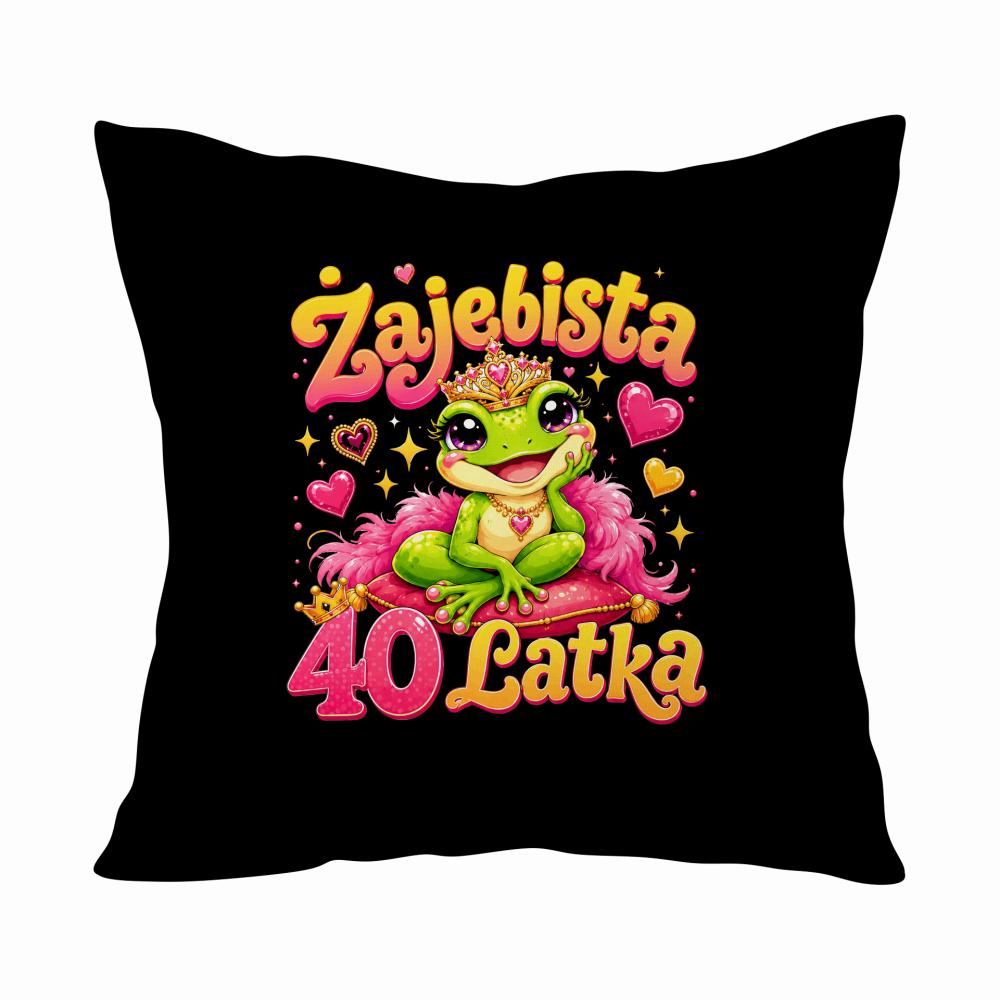 Żajebista 40-latka poduszka kolor koszulka piaskowy