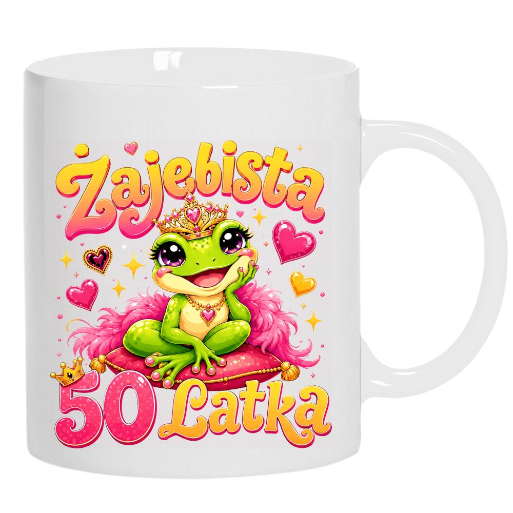 Żajebista 50-latka kubek ucho kolor kolor biały