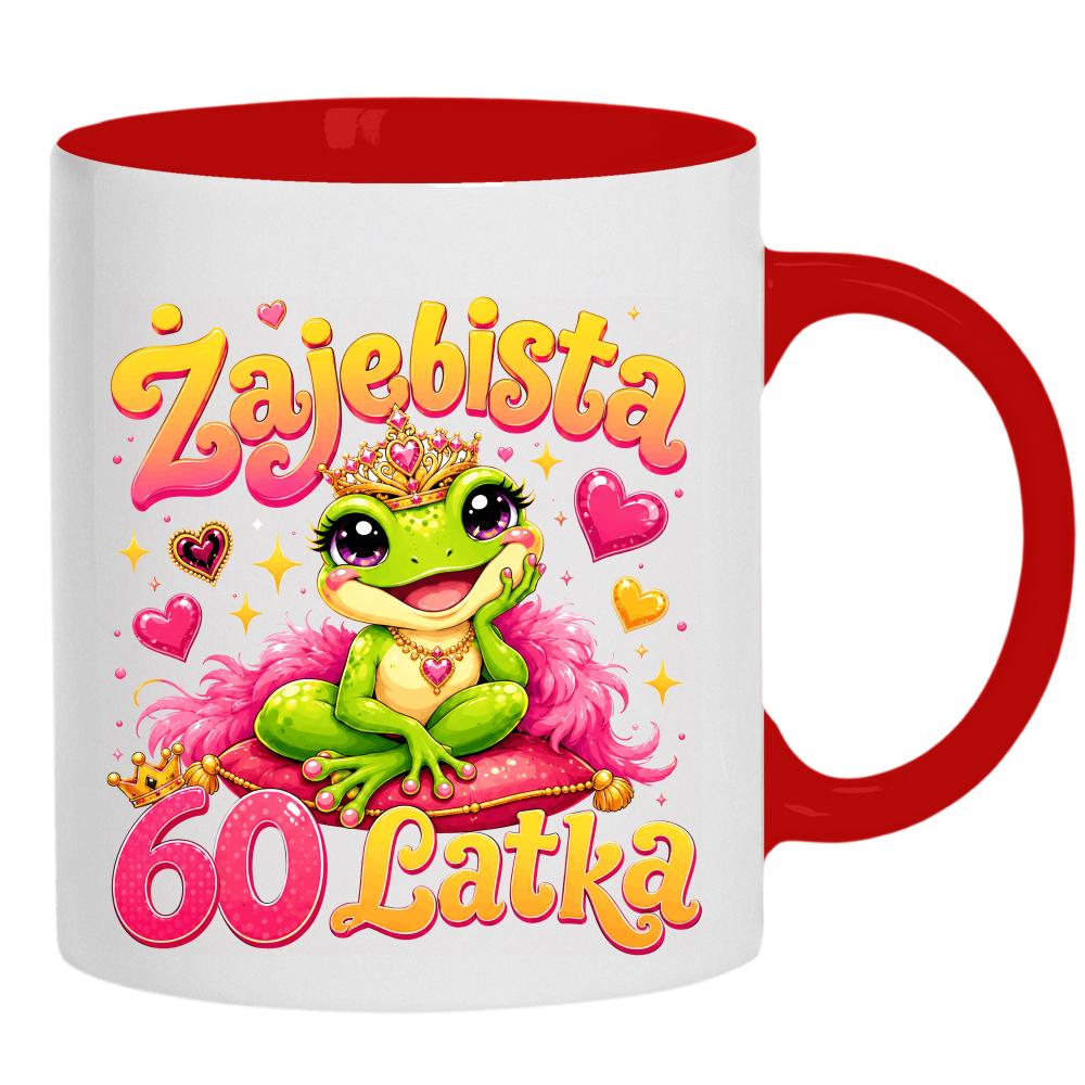 Żajebista 60-latka kubek ucho kolor kolor kremowy