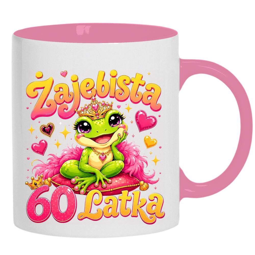 Żajebista 60-latka kubek ucho kolor kolor różowy