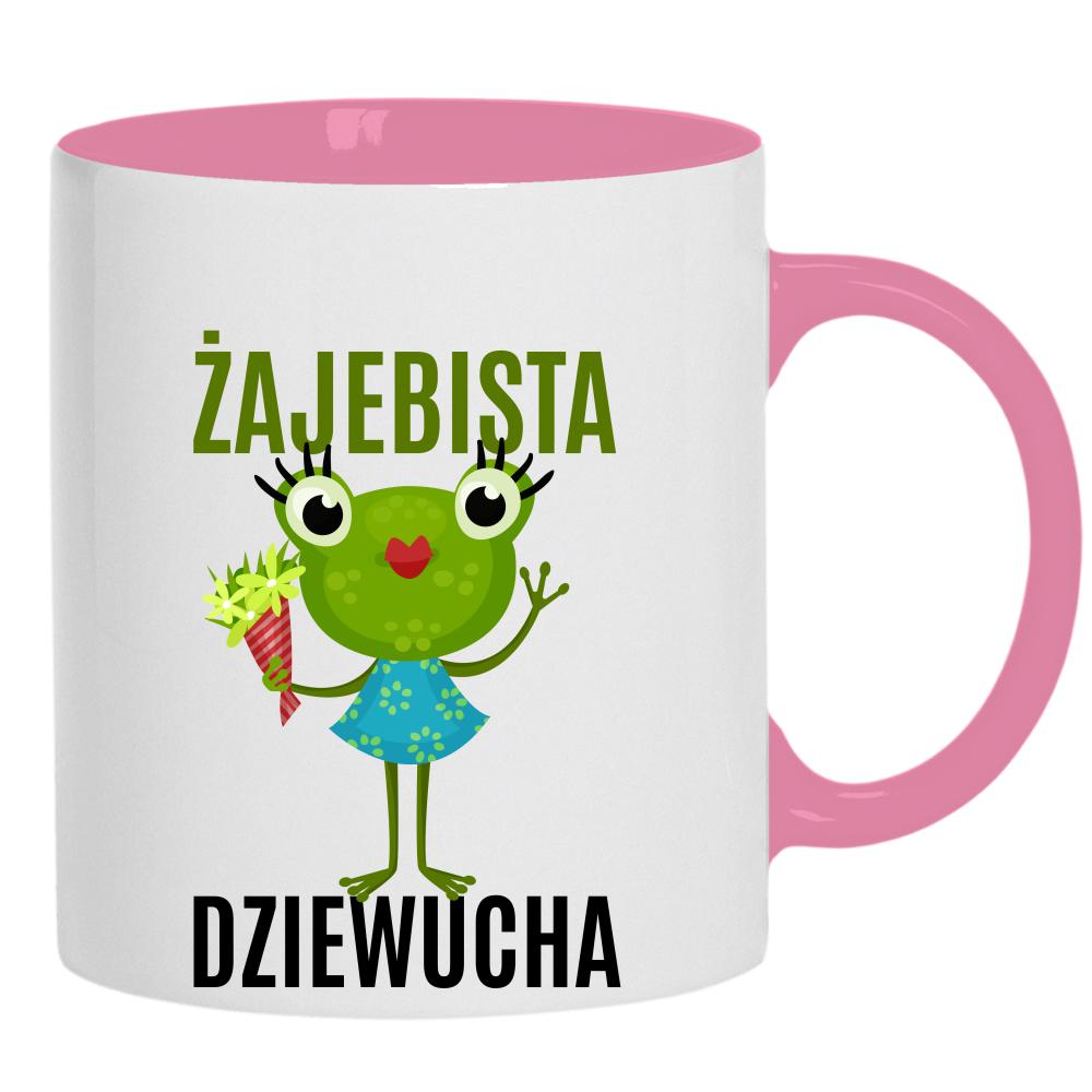 Żajebista Dziewucha kubek ucho kolor kolor różowy