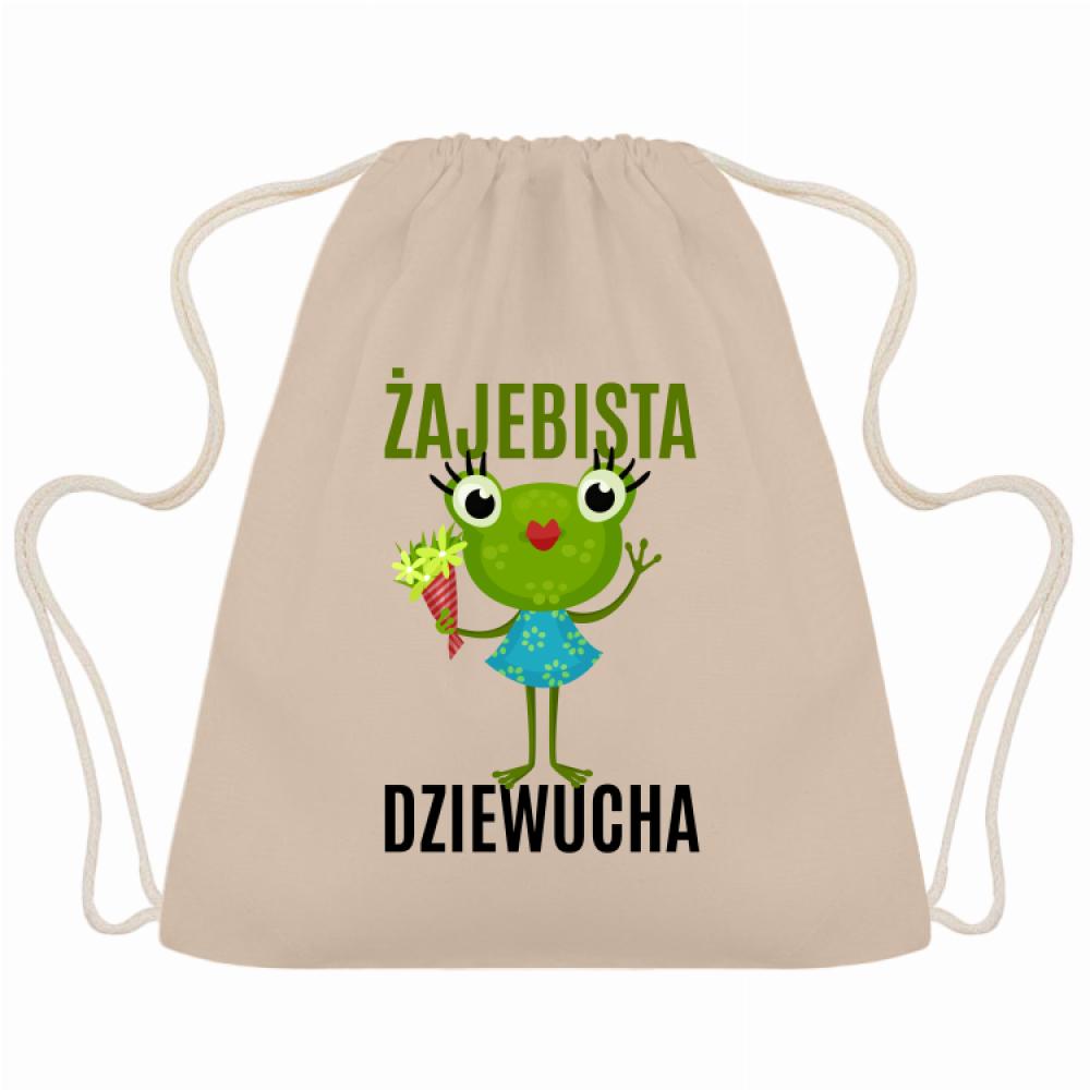 Żajebista Dziewucha workoplecak kolor beżowy