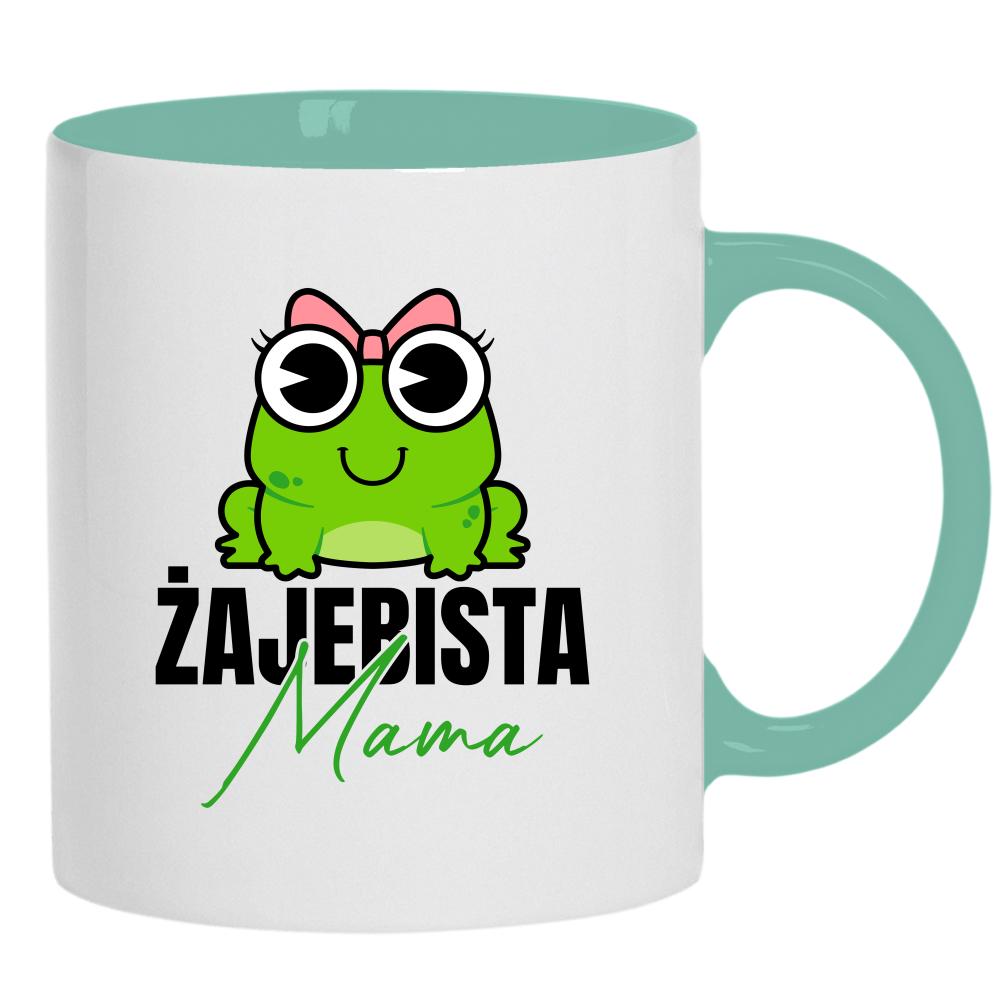 Żajebista mama 2 kubek ucho kolor kolor miętowo zielony