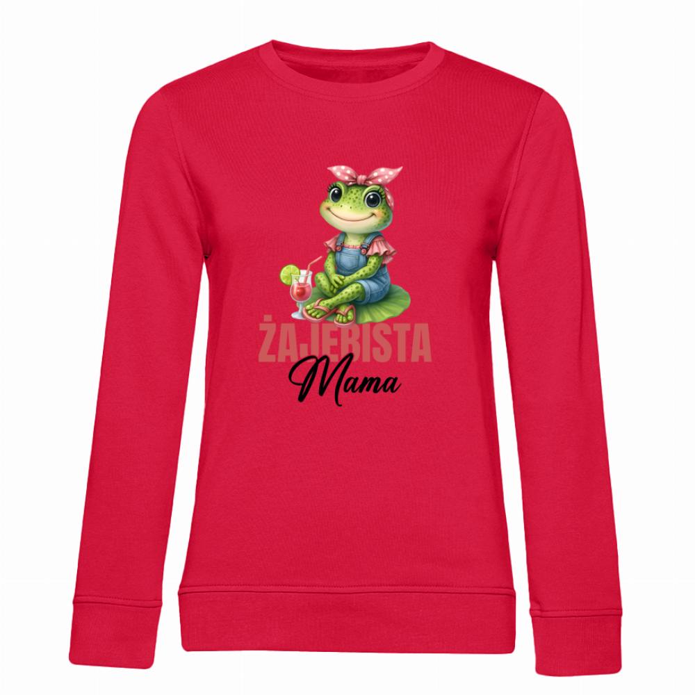 Żajebista mama 3 bluza damska bez kaptura kolor czerwony