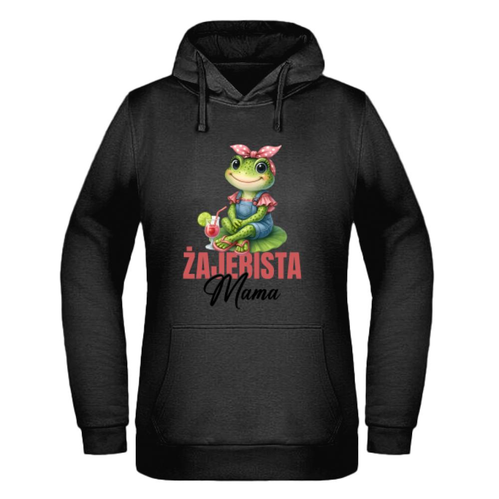 Żajebista mama 3 bluza damska z kapturem kolor różowy