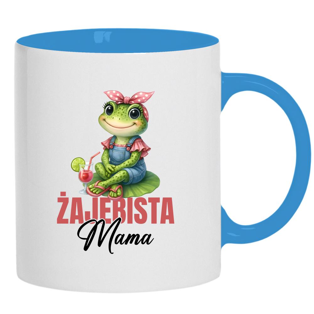 Żajebista mama 3 kubek ucho kolor kolor jasnoniebieski