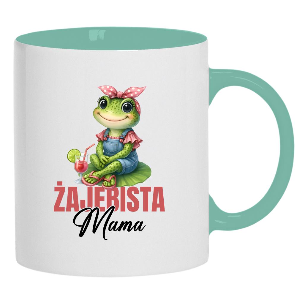 Żajebista mama 3 kubek ucho kolor kolor miętowo zielony
