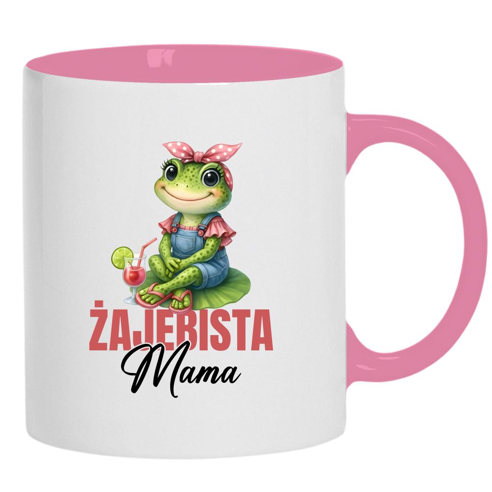 Żajebista mama 3 kubek ucho kolor kolor różowy