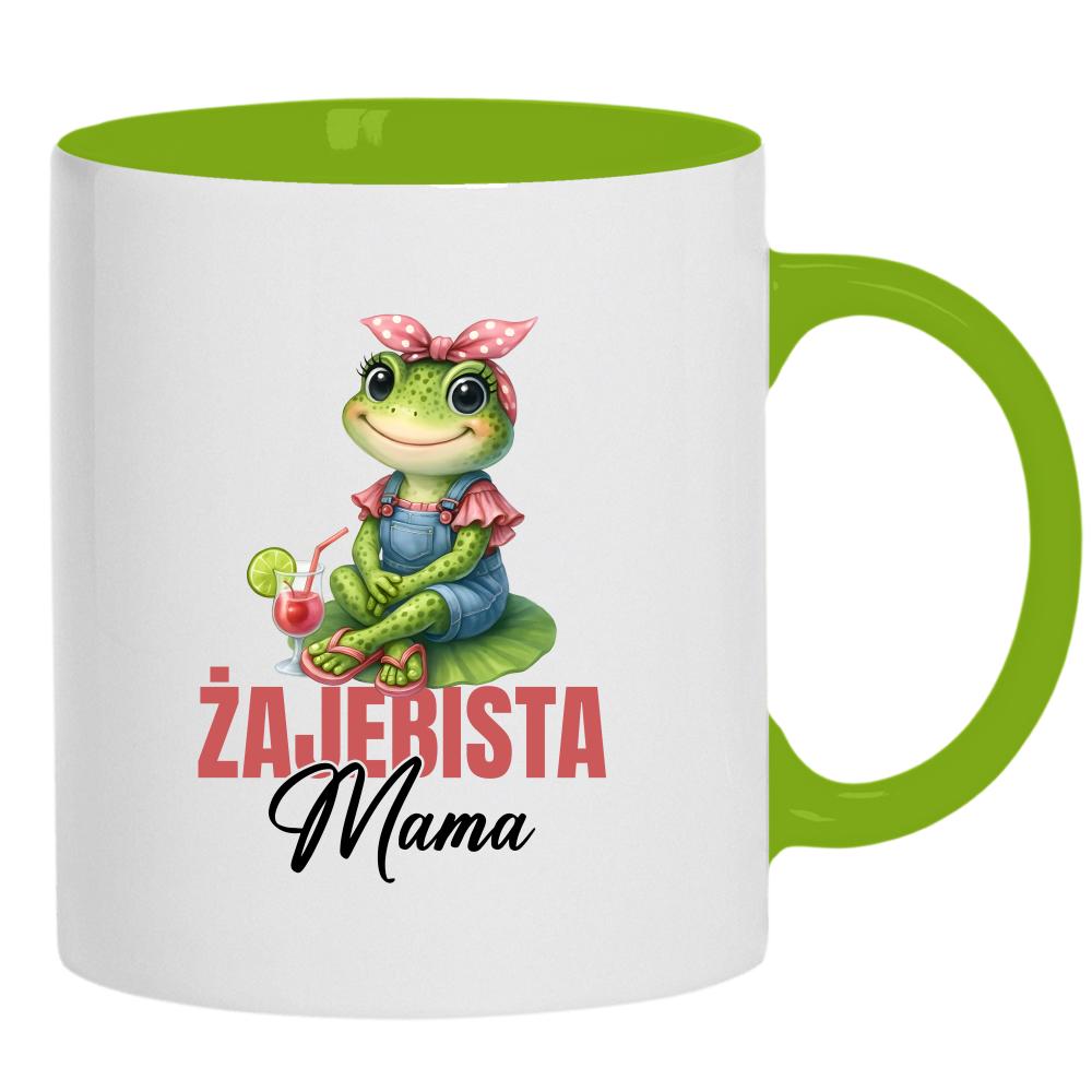 Żajebista mama 3 kubek ucho kolor kolor zielony