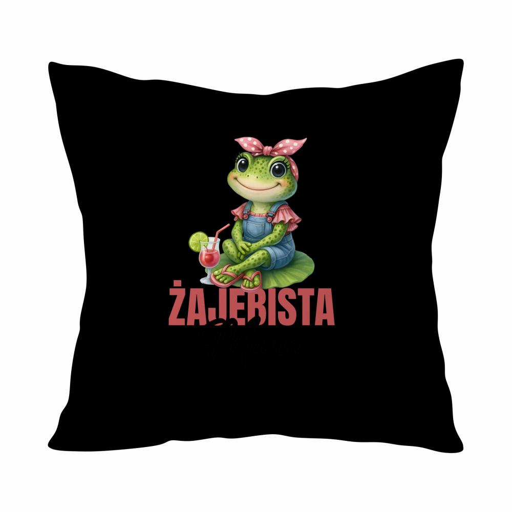 Żajebista mama 3 poduszka kolor zielony