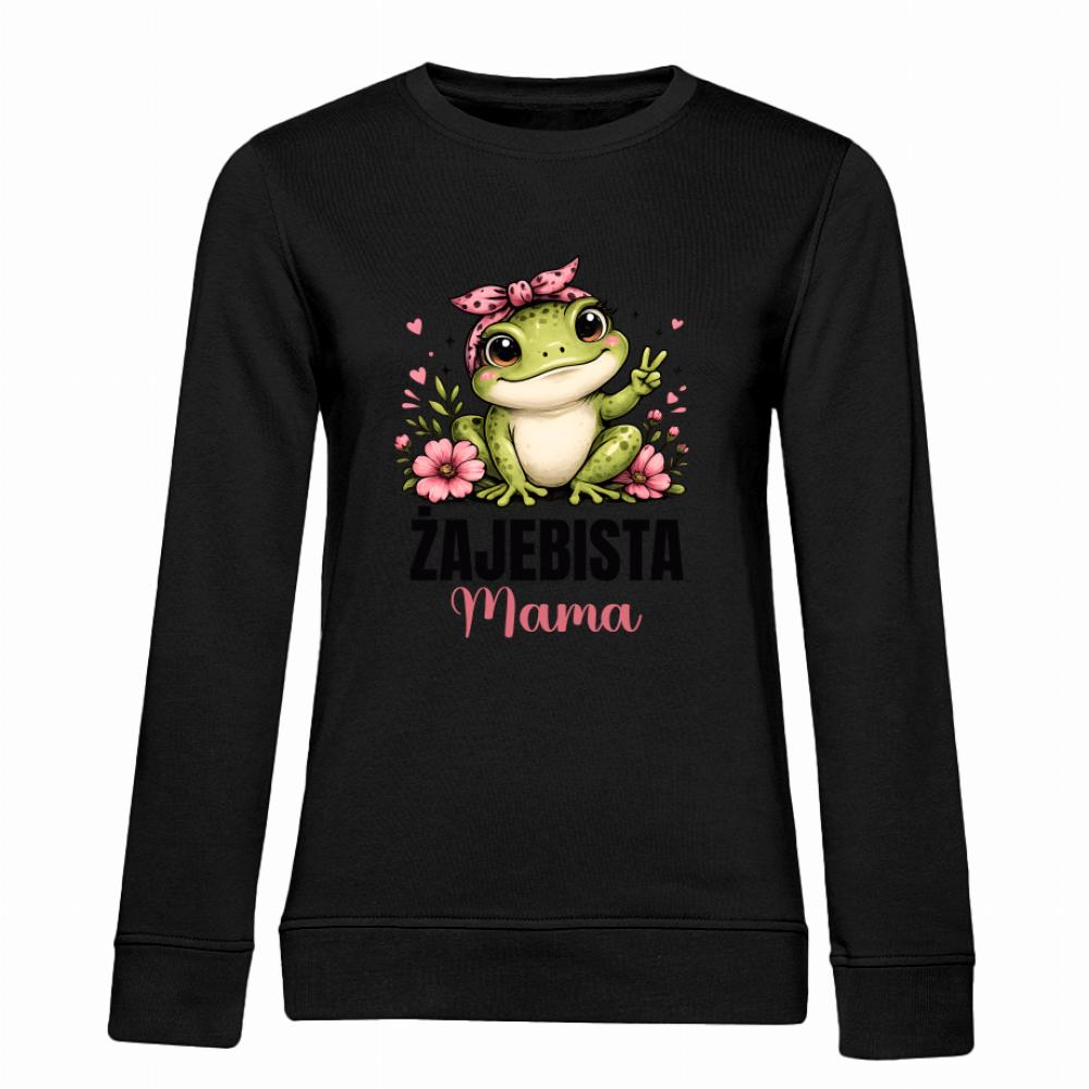 Żajebista mama 4 bluza damska bez kaptura kolor beżowy