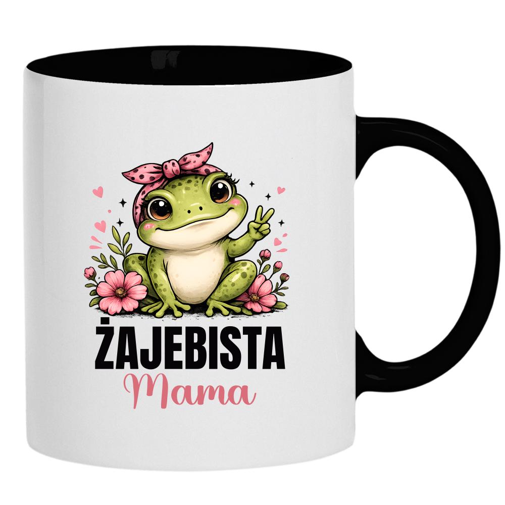 Żajebista mama 4 kubek ucho kolor kolor czarnyy