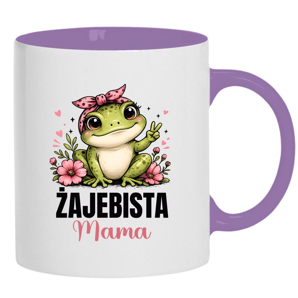 Żajebista mama 4 kubek ucho kolor kolor jasnofioletowy