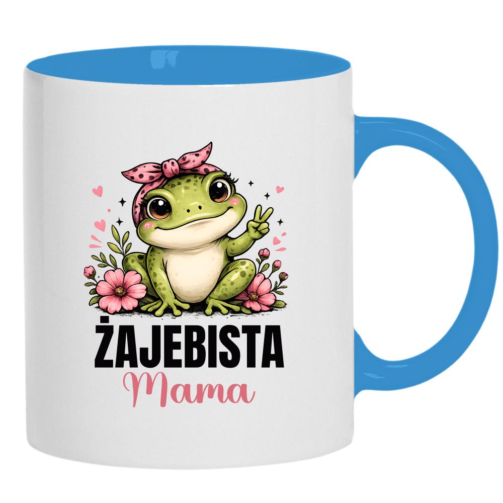 Żajebista mama 4 kubek ucho kolor kolor jasnoniebieski