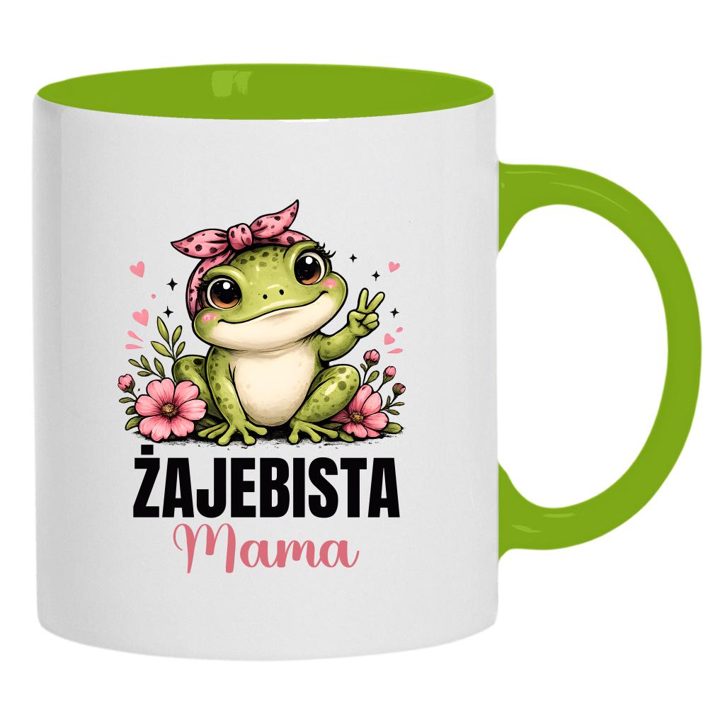 Żajebista mama 4 kubek ucho kolor kolor zielony