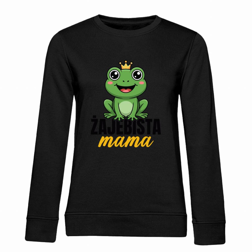 Żajebista mama 5 bluza damska bez kaptura kolor zielony