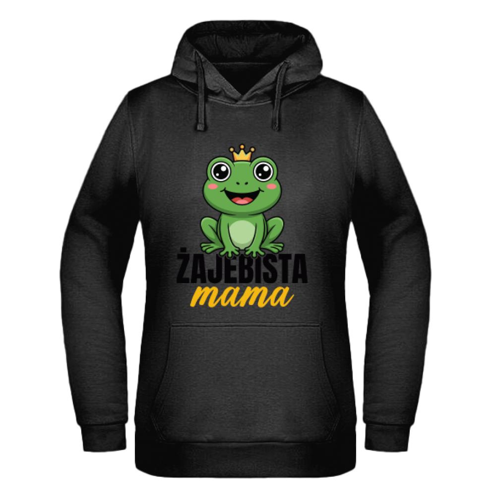 Żajebista mama 5 bluza damska z kapturem kolor biały